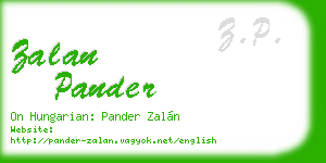 zalan pander business card